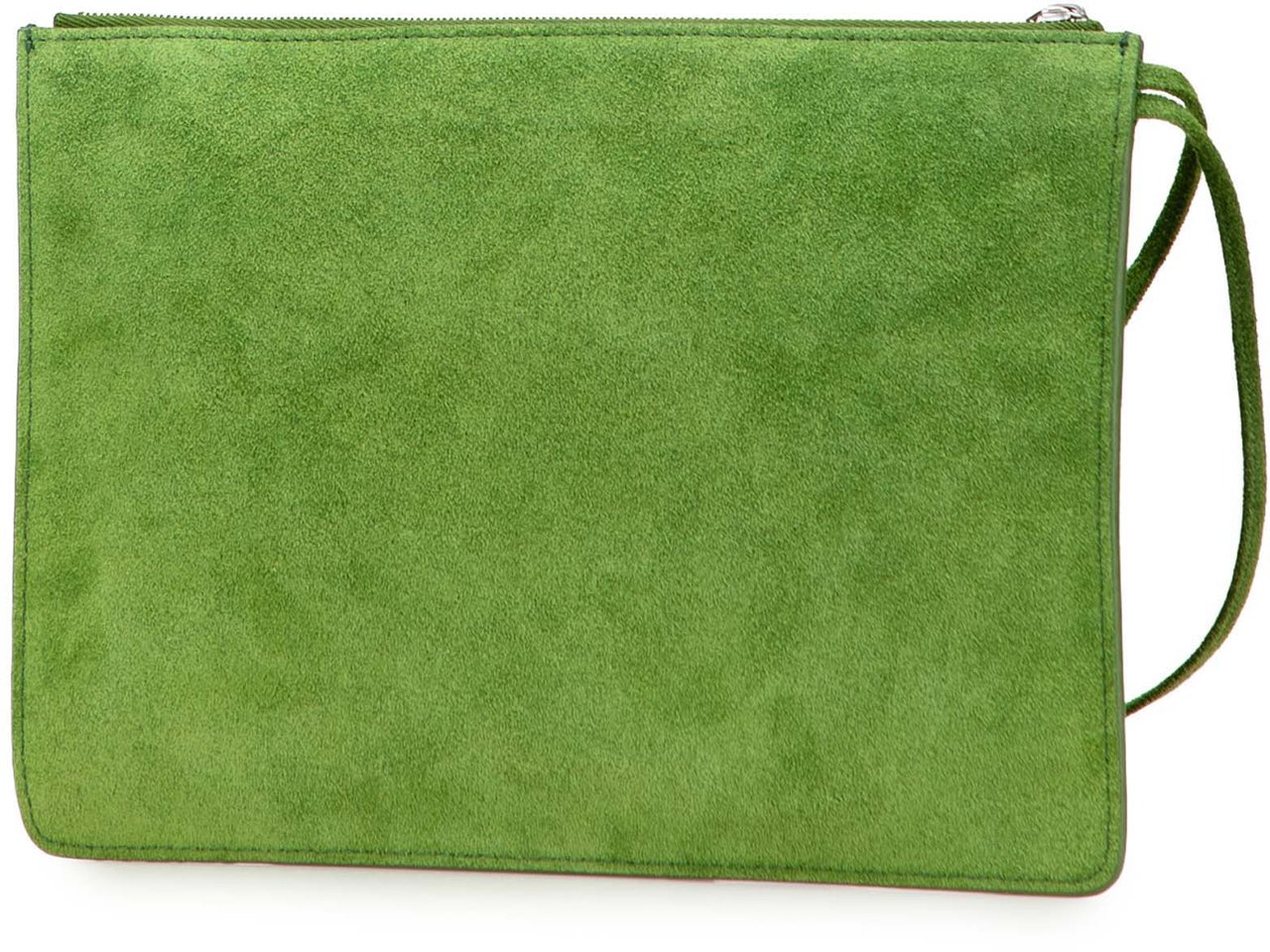 Bottega Veneta Suede Clutch Groen