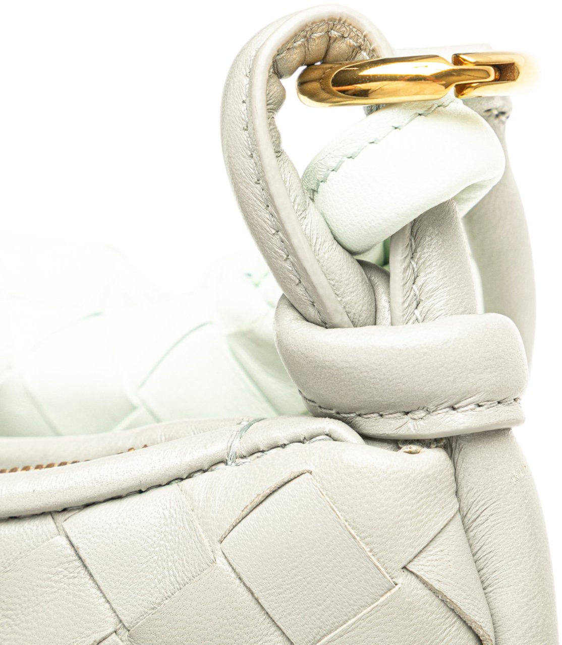 Bottega Veneta Small Bicolor Lambskin Intrecciato Gemelli Bag Grijs