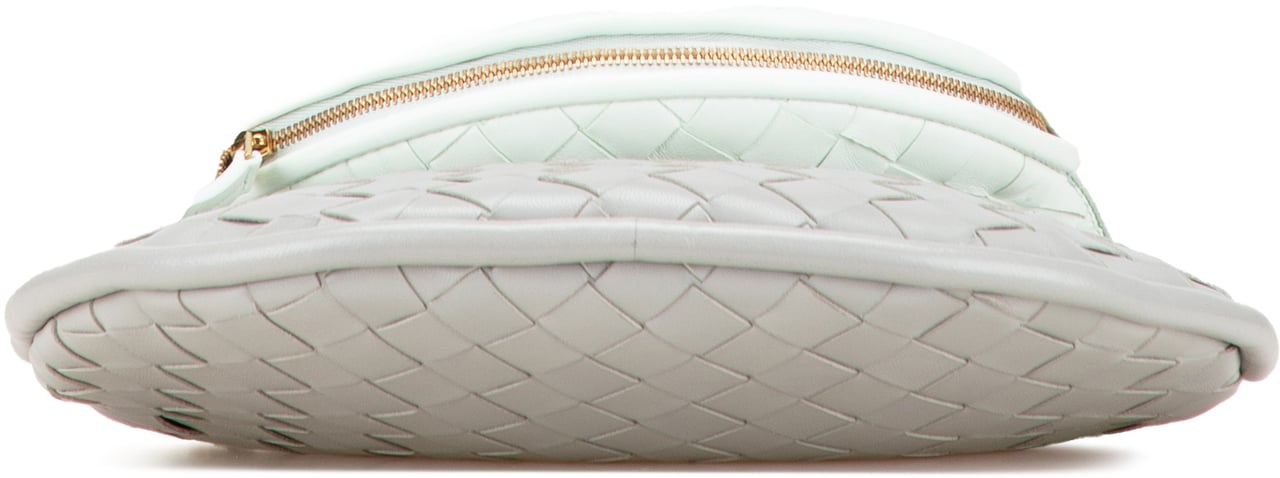 Bottega Veneta Small Bicolor Lambskin Intrecciato Gemelli Bag Grijs