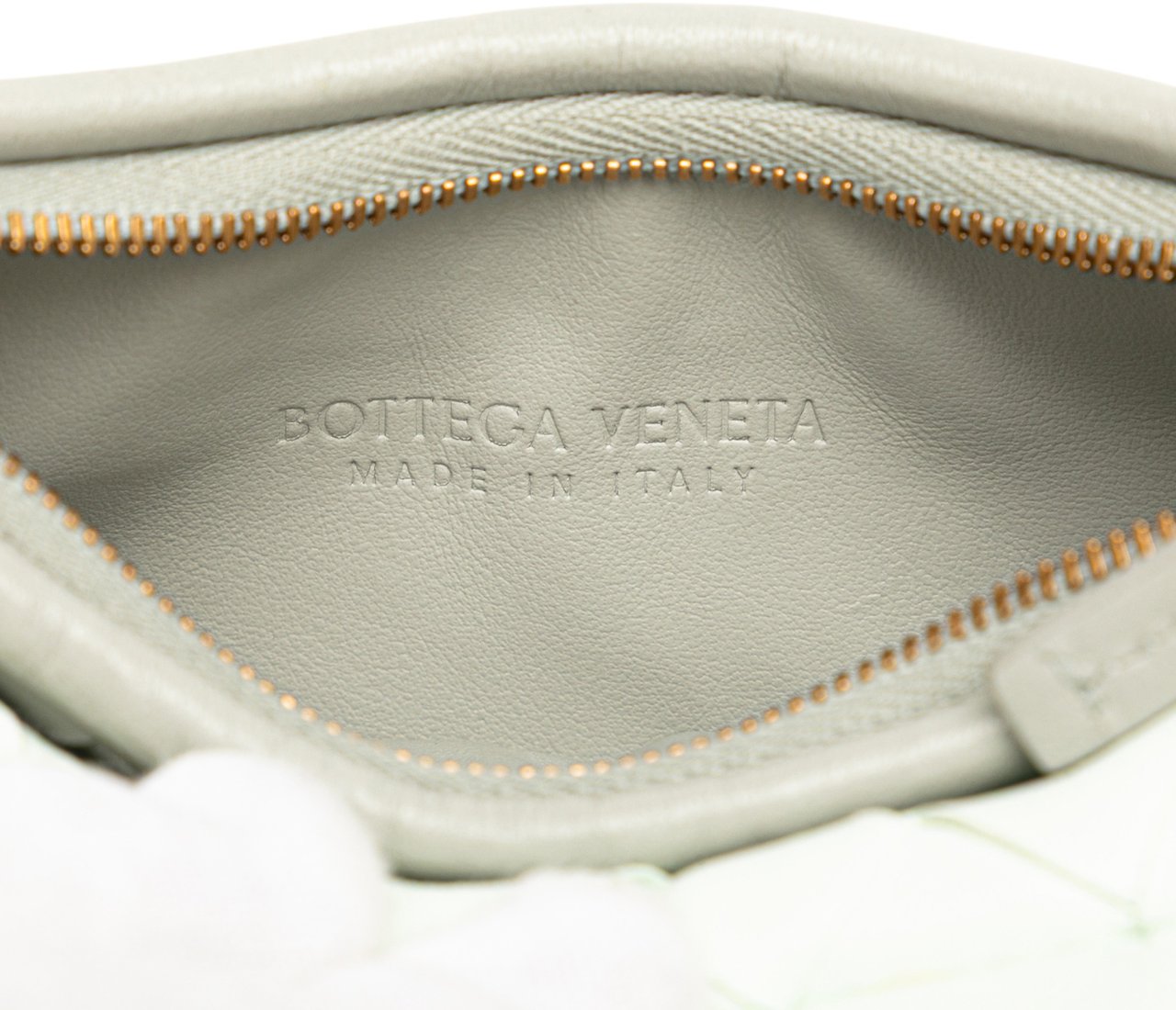 Bottega Veneta Small Bicolor Lambskin Intrecciato Gemelli Bag Grijs