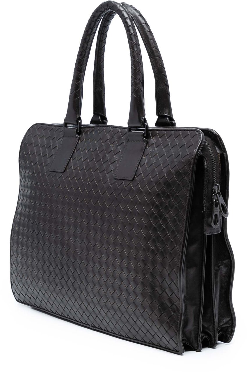 Bottega Veneta Nappa Intrecciato Business Bag Zwart