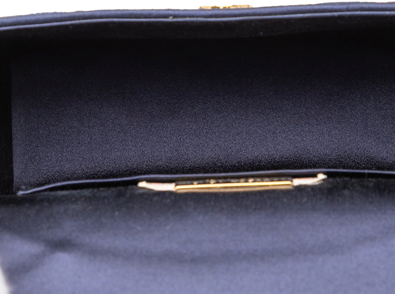 Bottega Veneta Velvet and Satin Intrecciato Top Handle Bag Blauw