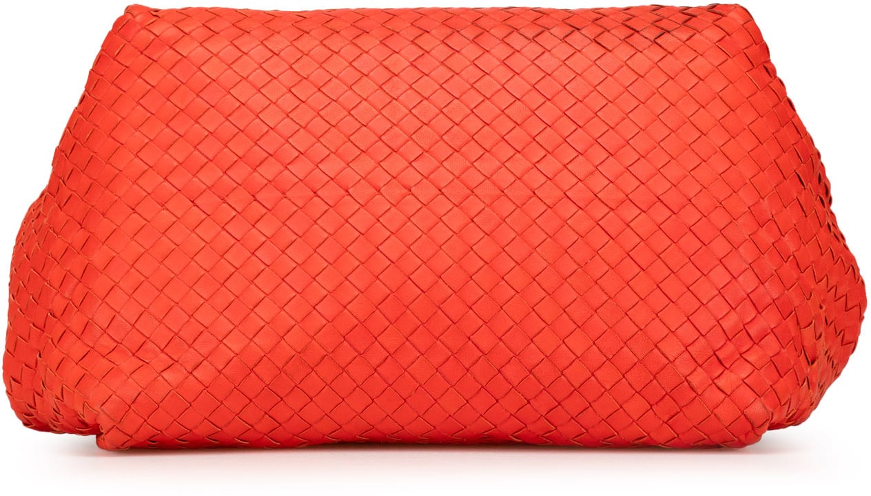 Bottega Veneta Nappa Intrecciato Parachute Tote Rood