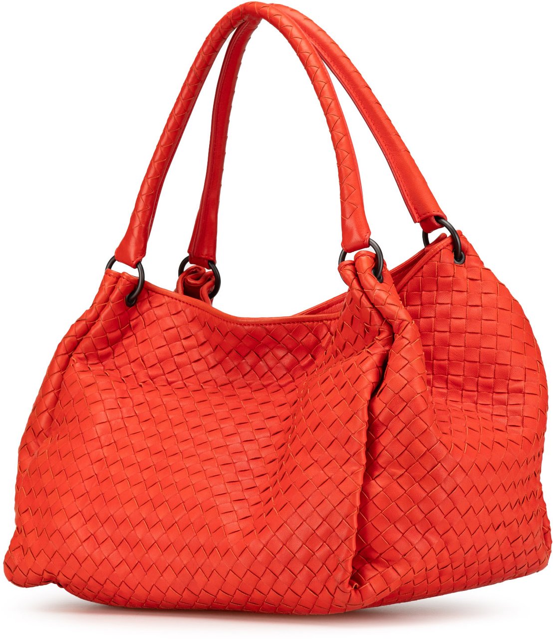 Bottega Veneta Nappa Intrecciato Parachute Tote Rood