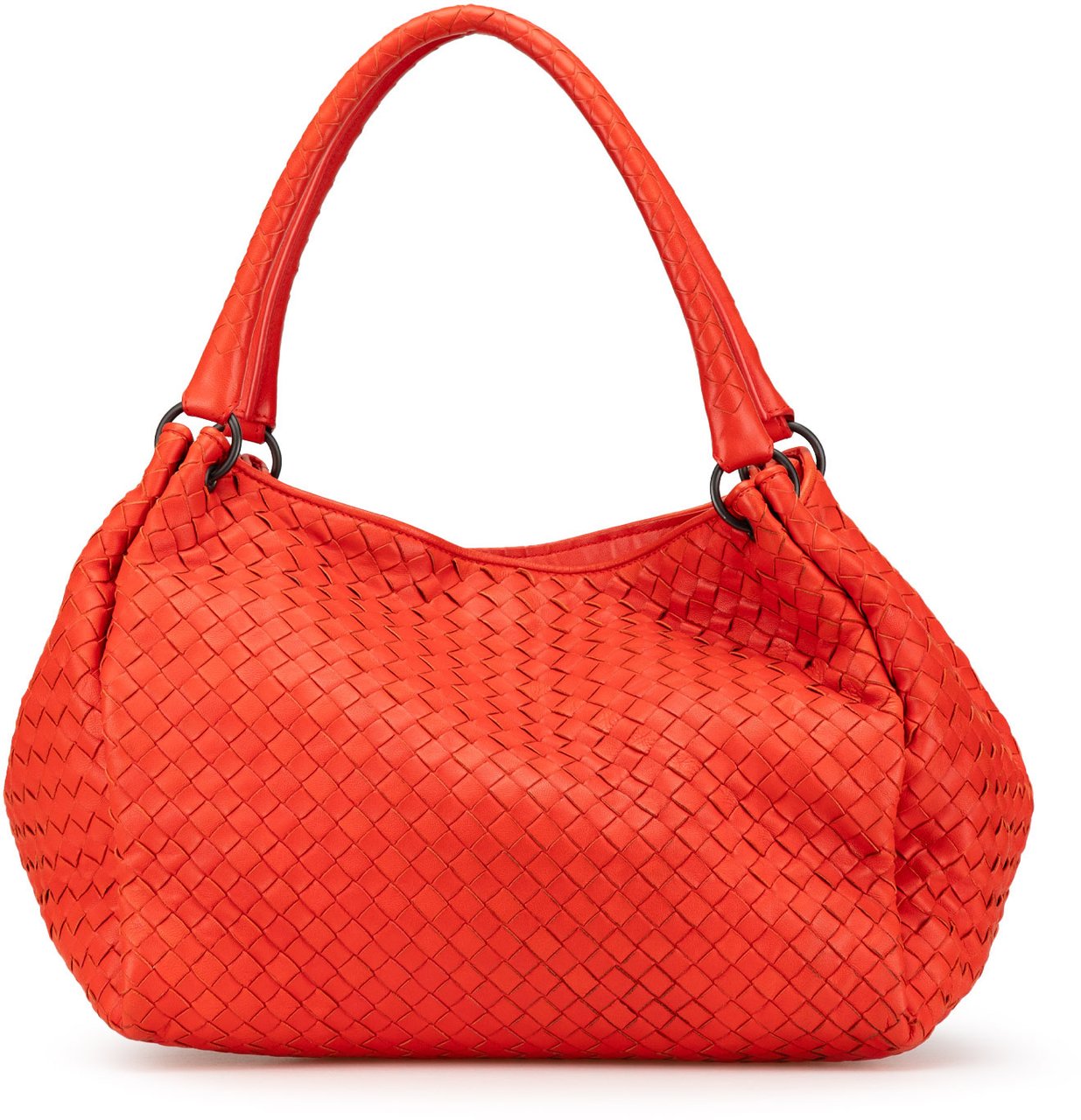 Bottega Veneta Nappa Intrecciato Parachute Tote Rood