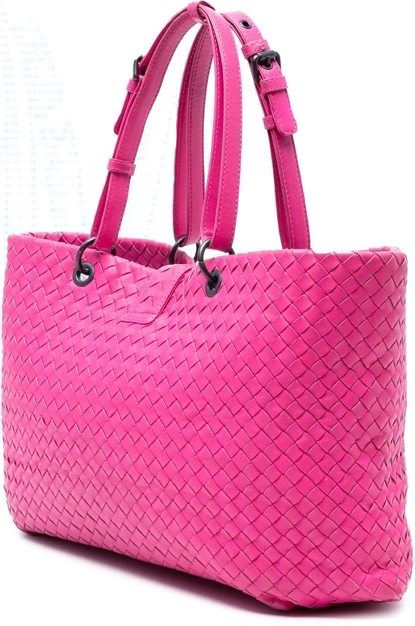 Bottega Veneta Large Nappa Intrecciato Capri Tote Roze