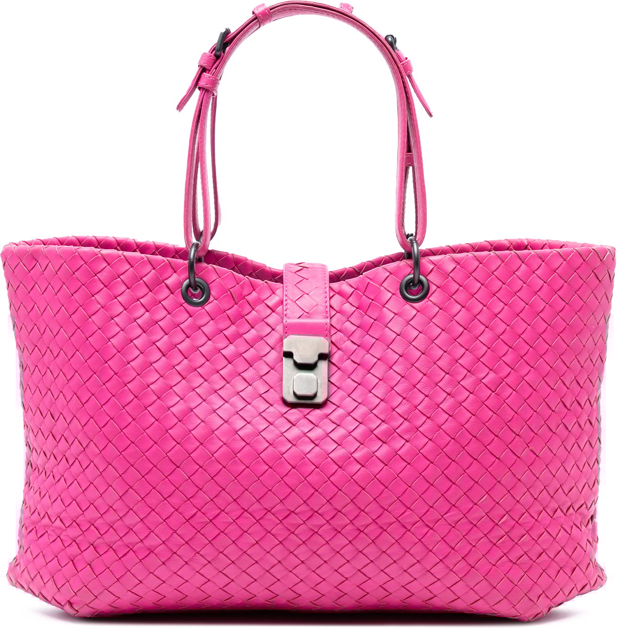 Bottega Veneta Large Nappa Intrecciato Capri Tote Roze