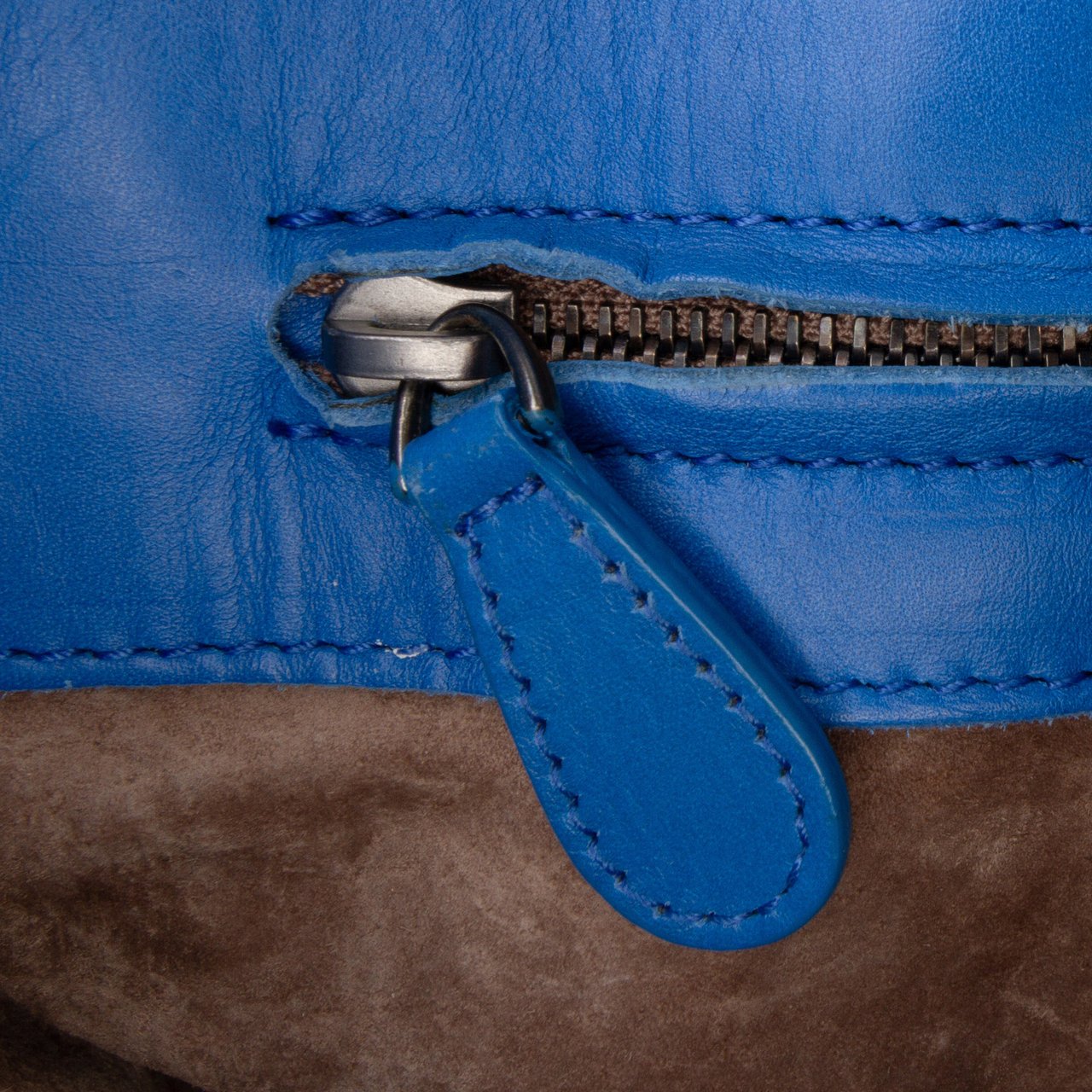 Bottega Veneta Small Nappa Intrecciato Roma Satchel Blauw