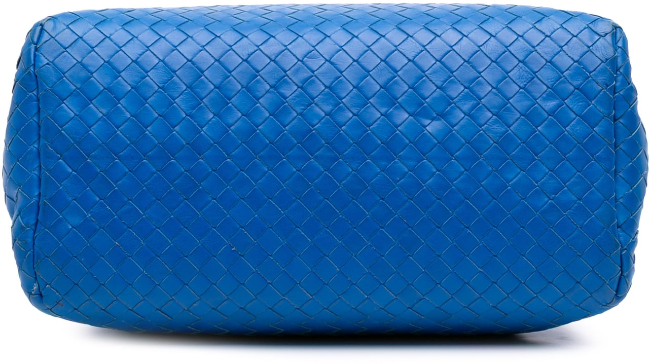 Bottega Veneta Small Nappa Intrecciato Roma Satchel Blauw