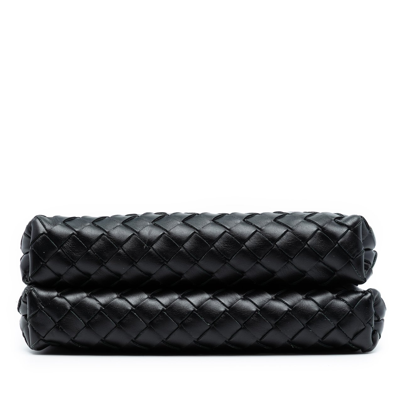 Bottega Veneta Leather Intrecciato Duo Crossbody Zwart