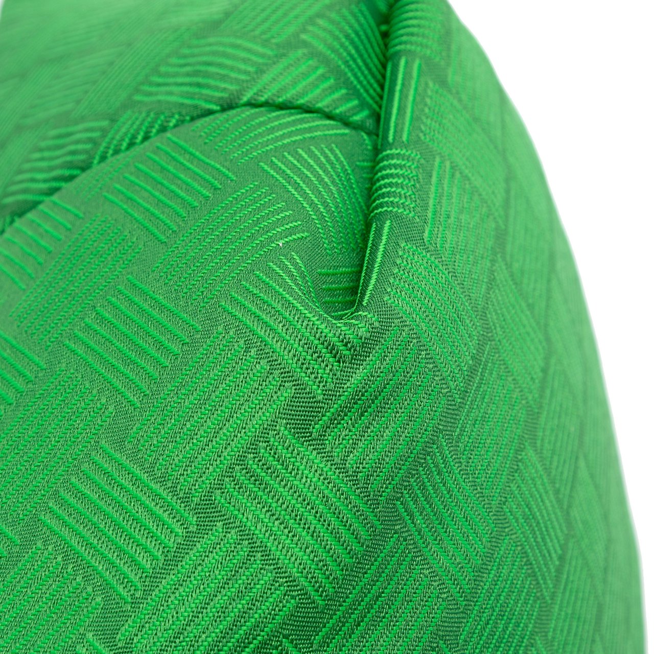 Bottega Veneta Mini Jacquard Intrecciato Double Knot Bag Groen