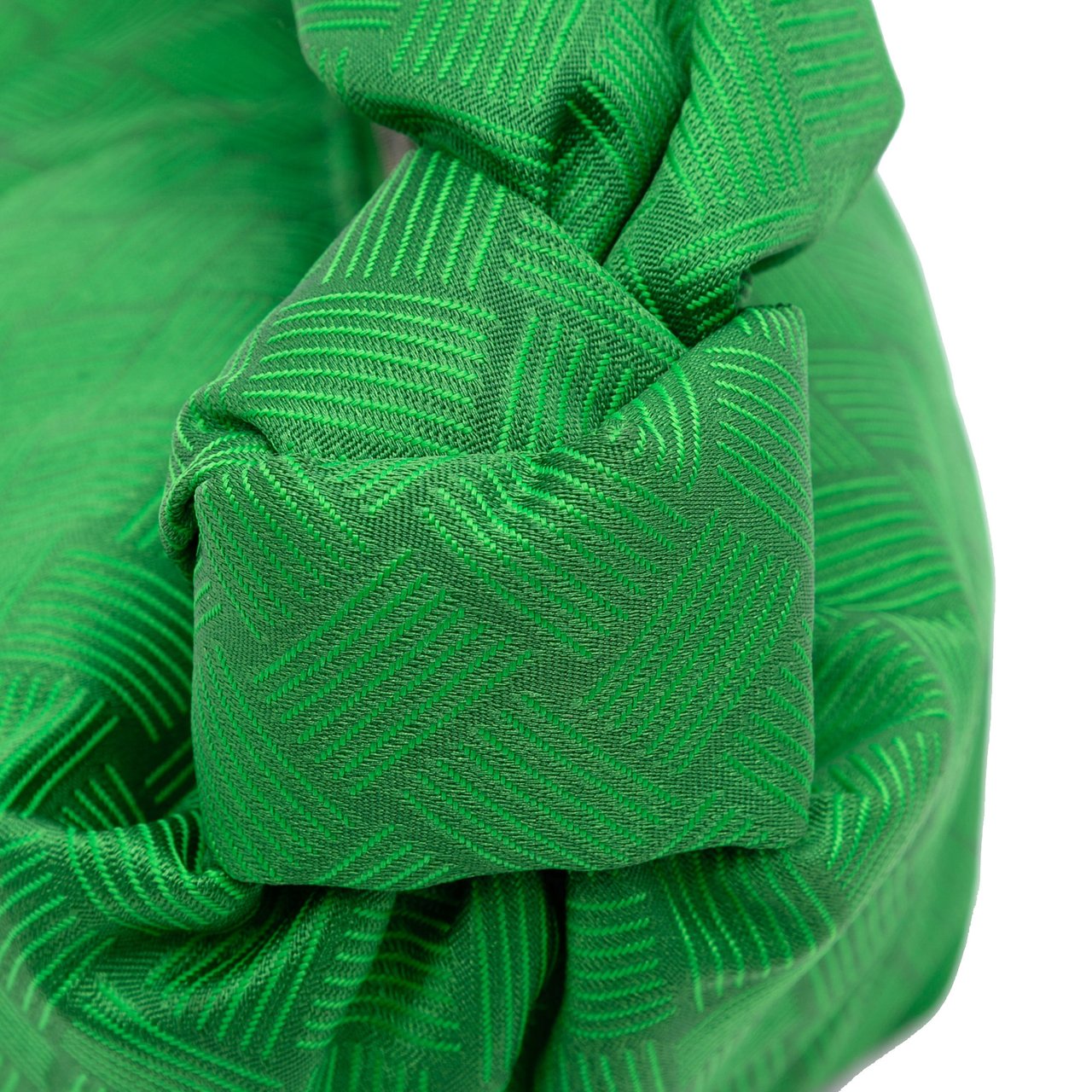 Bottega Veneta Mini Jacquard Intrecciato Double Knot Bag Groen