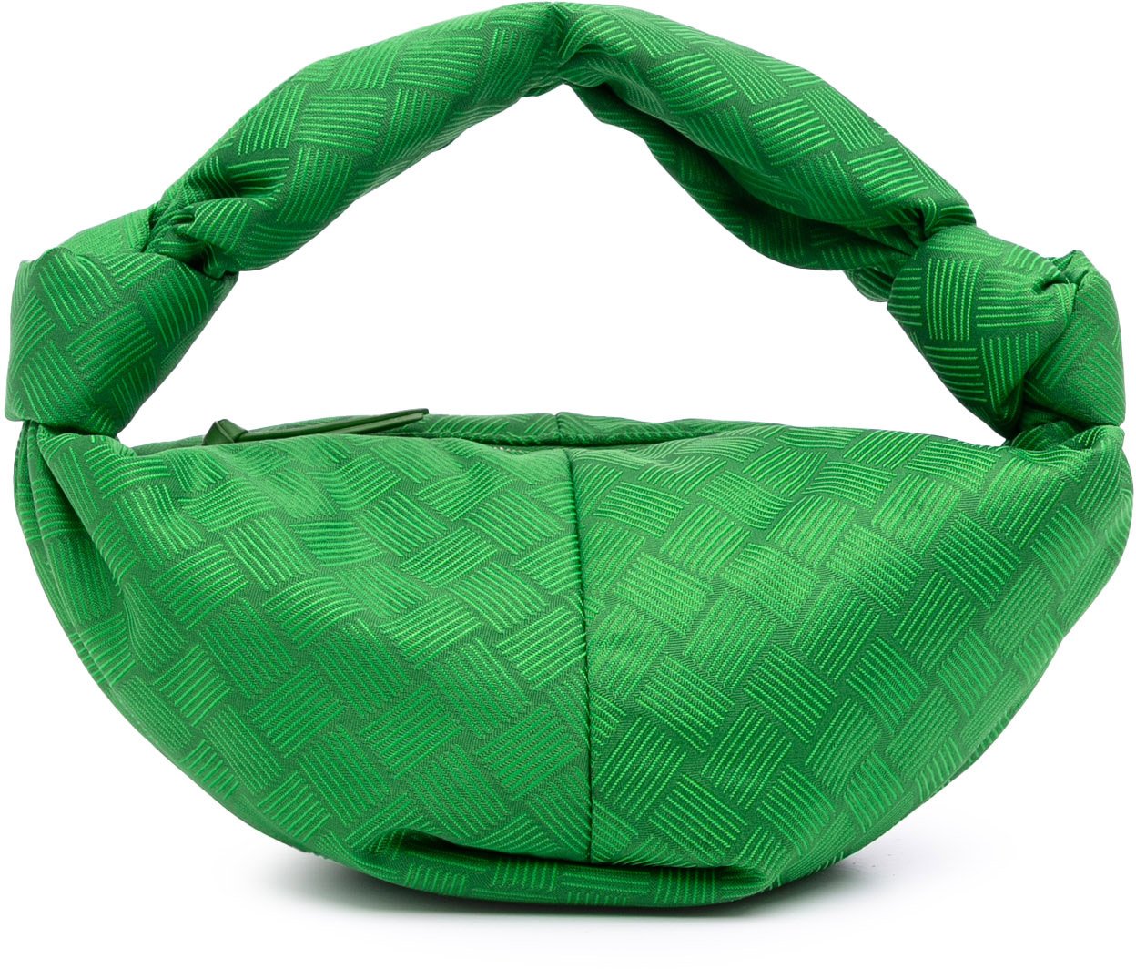 Bottega Veneta Mini Jacquard Intrecciato Double Knot Bag Groen