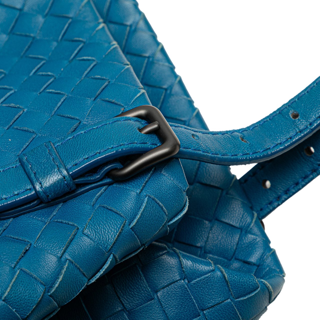 Bottega Veneta Medium Nappa Intrecciato Cesta Tote Blauw