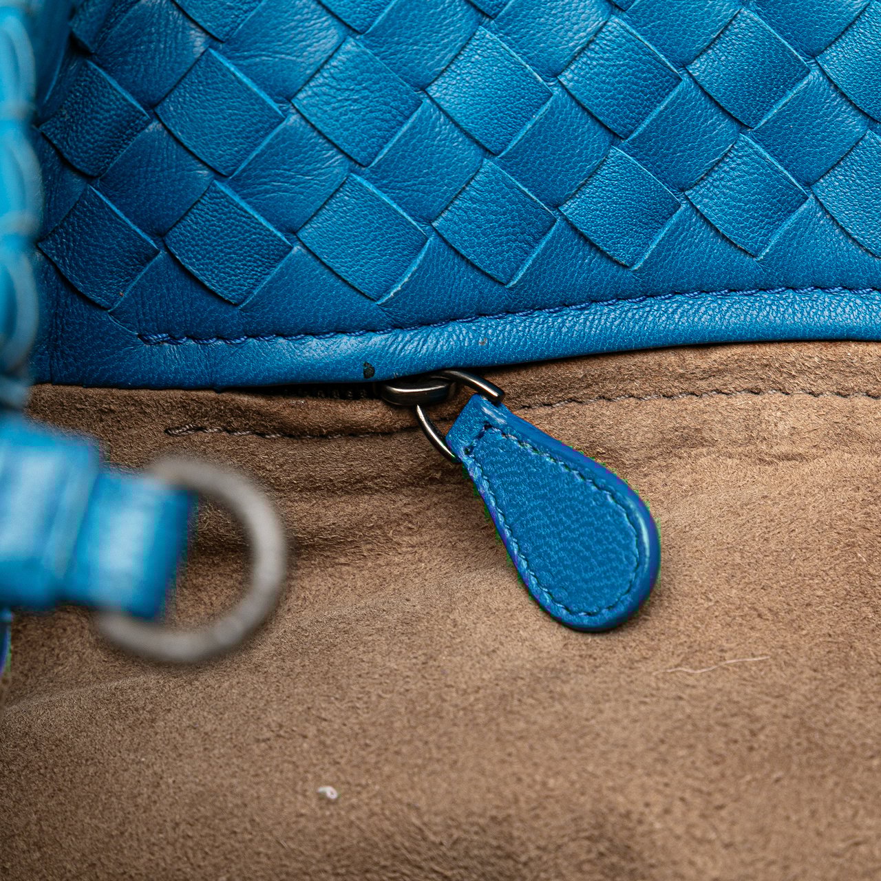 Bottega Veneta Medium Nappa Intrecciato Cesta Tote Blauw