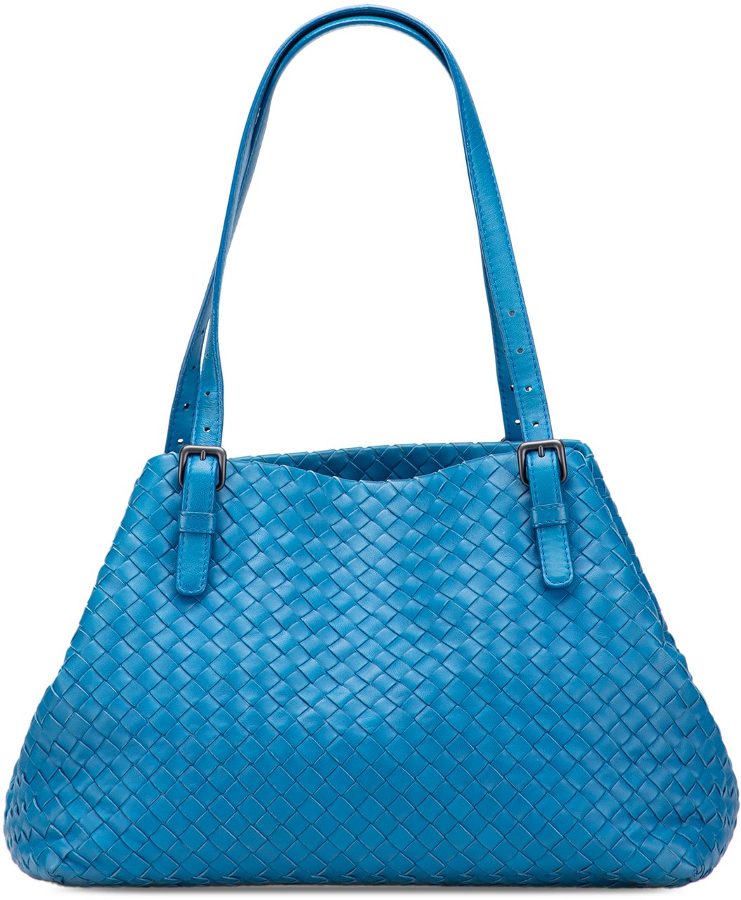 Bottega Veneta Medium Nappa Intrecciato Cesta Tote Blauw