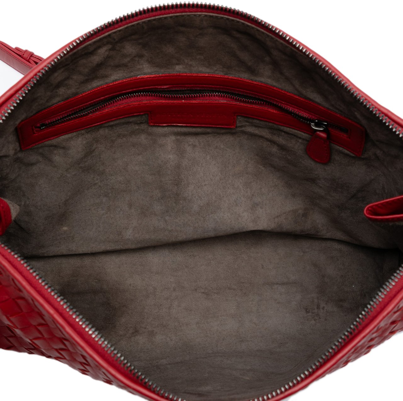 Bottega Veneta Large Nappa Intrecciato Nodini Crossbody Rood