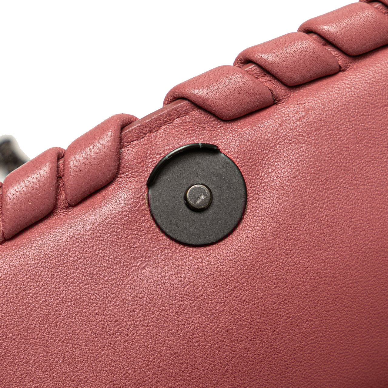 Bottega Veneta Baby Nappa Intrecciato Olimpia Crossbody Roze