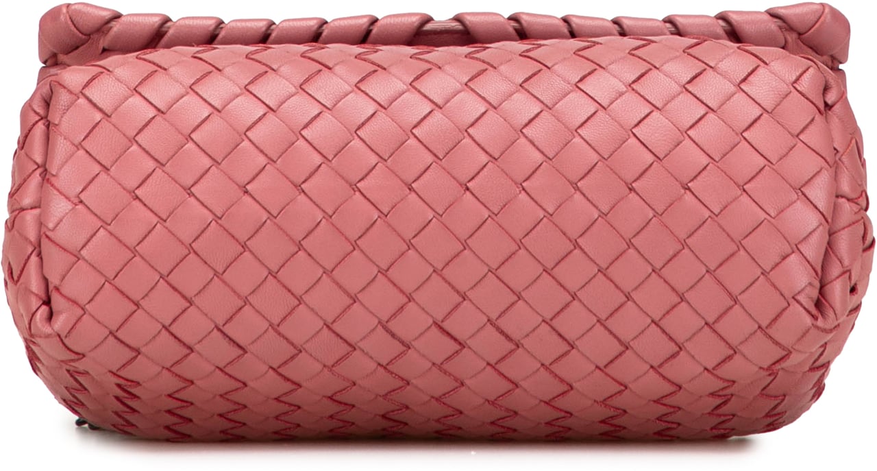 Bottega Veneta Baby Nappa Intrecciato Olimpia Crossbody Roze