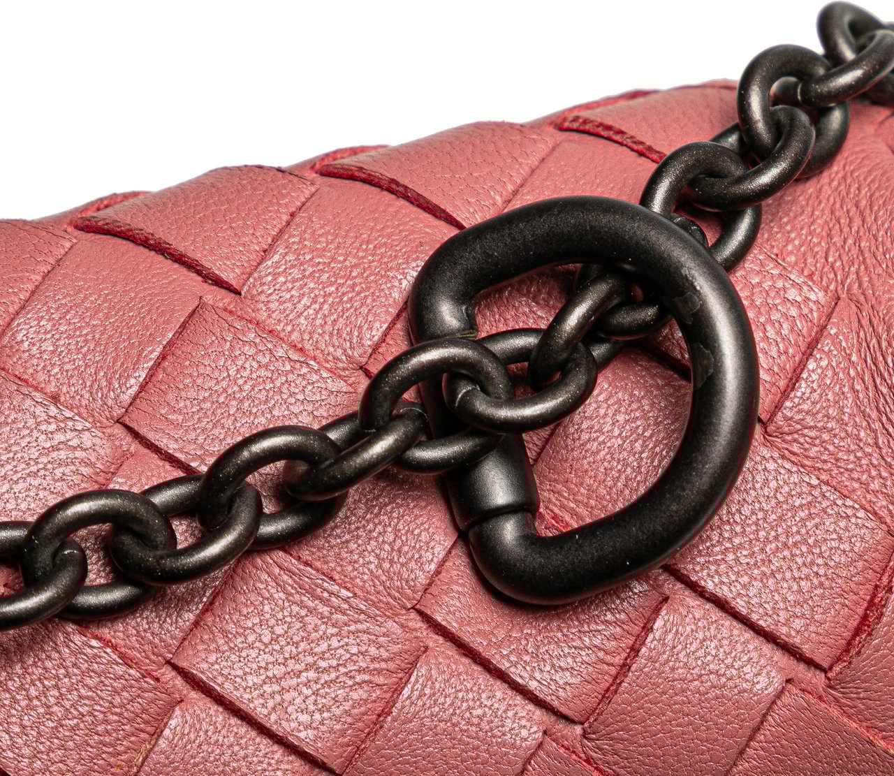 Bottega Veneta Baby Nappa Intrecciato Olimpia Crossbody Roze