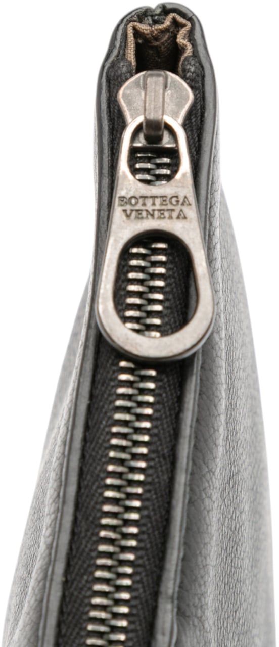 Bottega Veneta Intrecciato Trimmed Leather Clutch Zwart