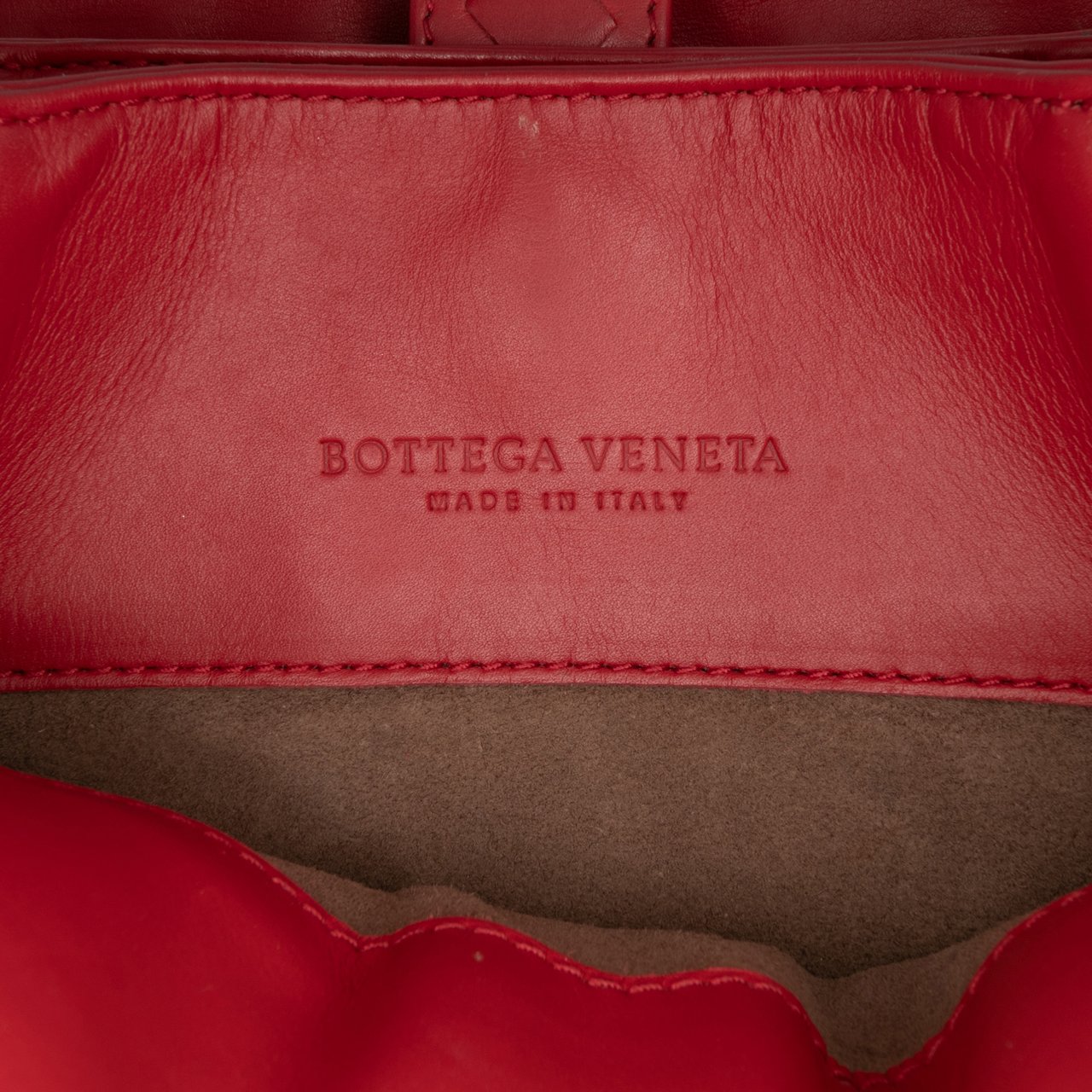 Bottega Veneta Mini Nappa Intrecciato Roma Satchel Rood