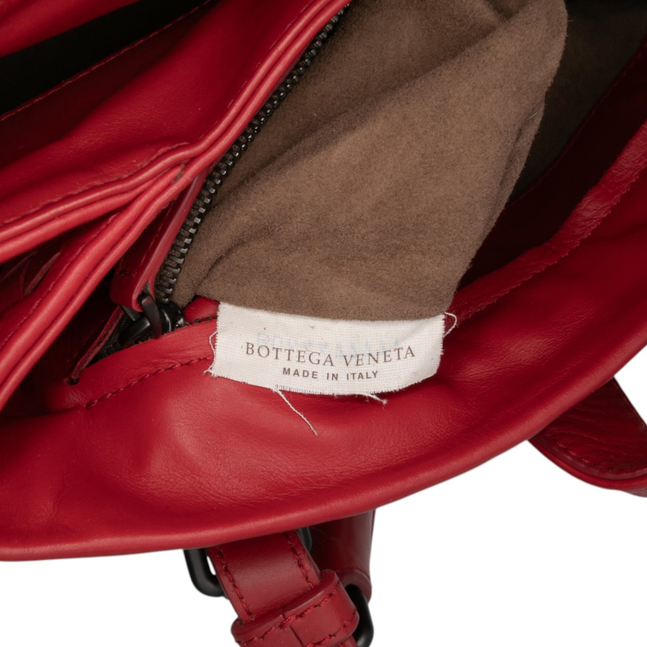 Bottega Veneta Mini Nappa Intrecciato Roma Satchel Rood