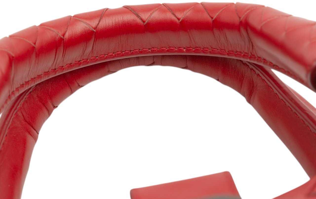 Bottega Veneta Mini Nappa Intrecciato Roma Satchel Rood