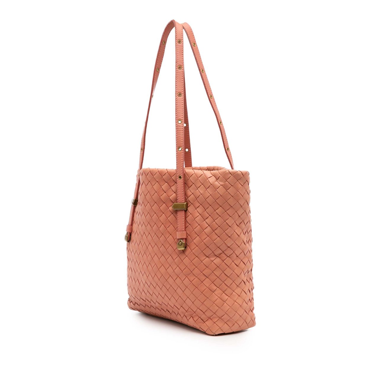Bottega Veneta Mini Nappa Intrecciato Shopper Tote Roze