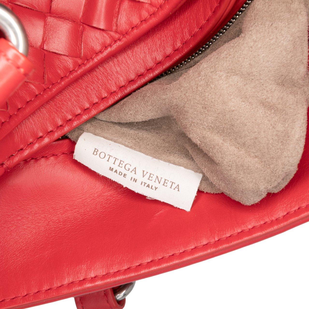 Bottega Veneta Small Nappa Intrecciato Roma Satchel Rood