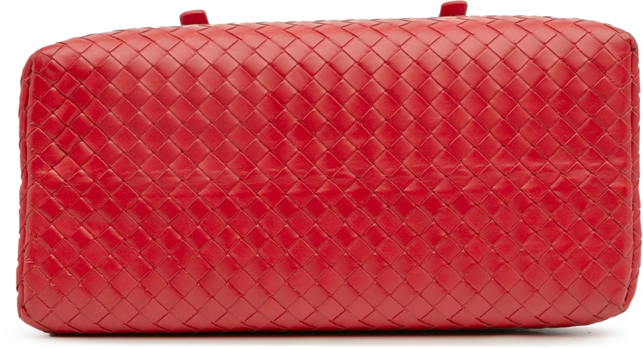 Bottega Veneta Small Nappa Intrecciato Roma Satchel Rood
