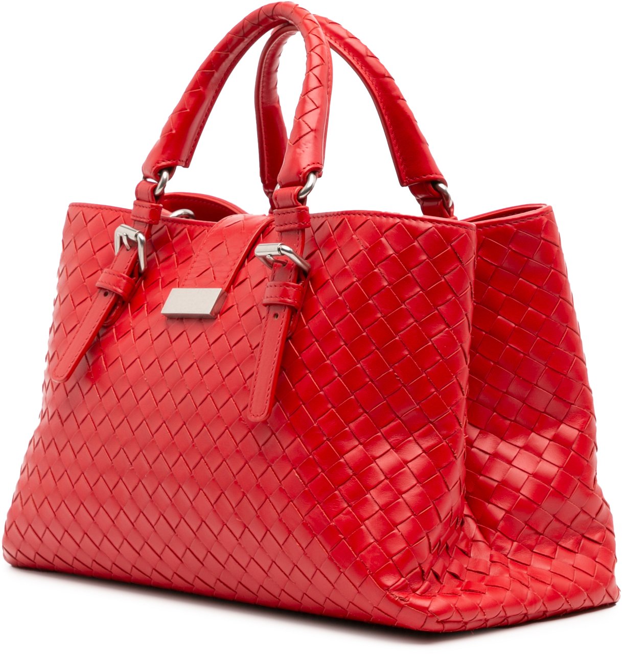 Bottega Veneta Small Nappa Intrecciato Roma Satchel Rood