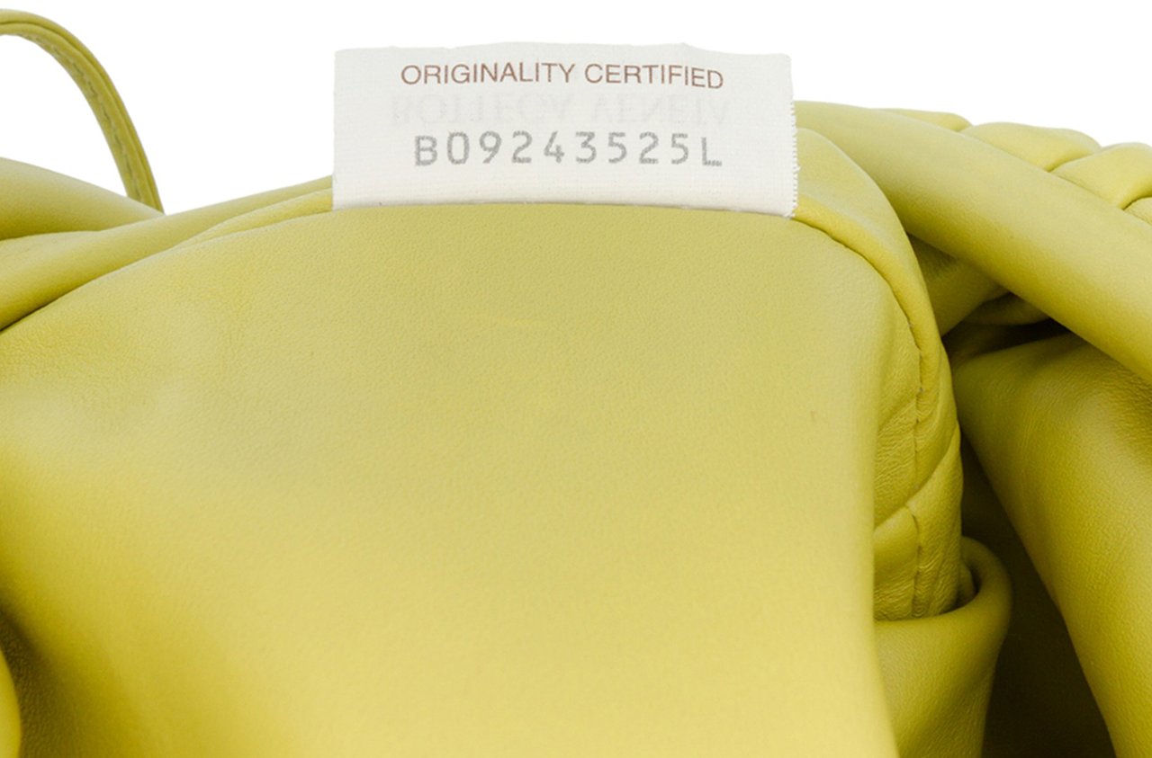 Bottega Veneta Lambskin The Mini Pouch Crossbody Geel