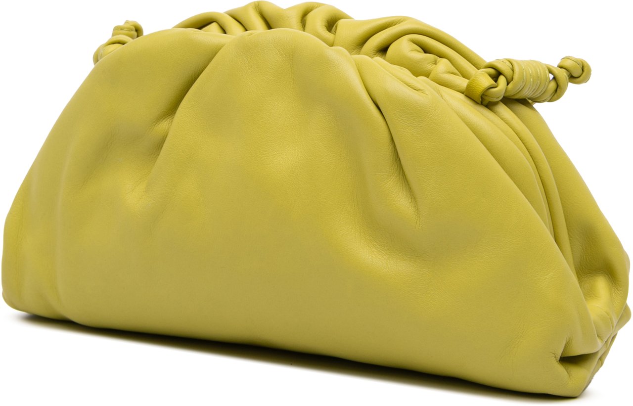 Bottega Veneta Lambskin The Mini Pouch Crossbody Geel