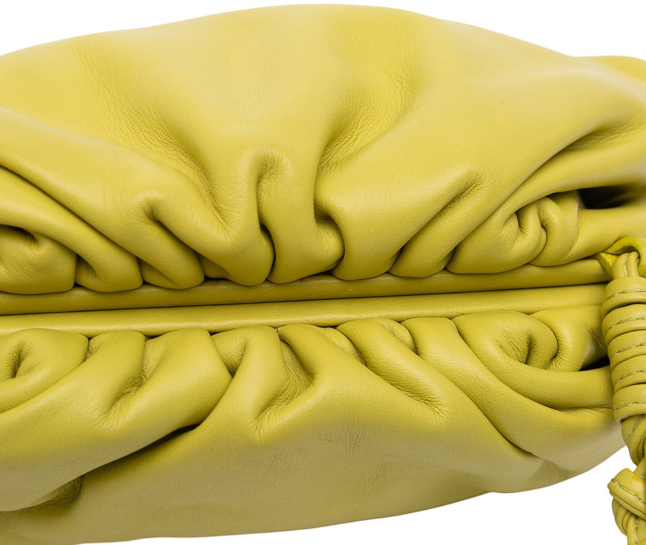 Bottega Veneta Lambskin The Mini Pouch Crossbody Geel