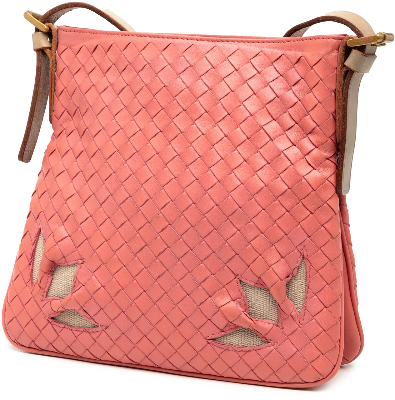 Bottega Veneta Nappa Intrecciato Crossbody Roze
