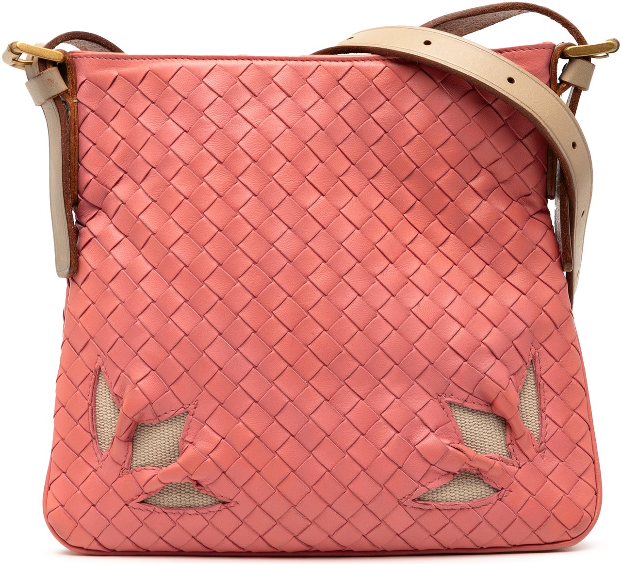 Bottega Veneta Nappa Intrecciato Crossbody Roze