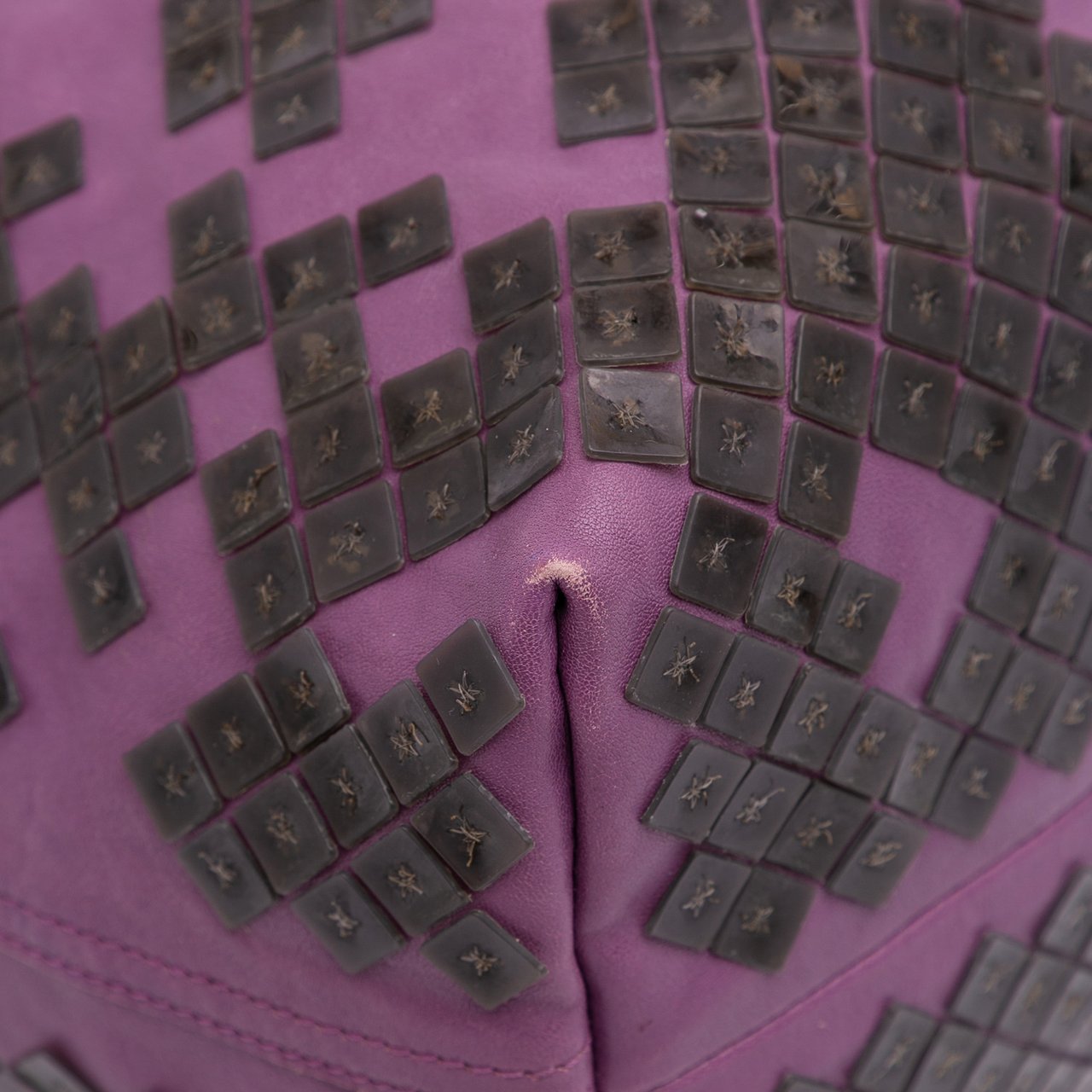 Bottega Veneta Vitello Mosaico Laque Tote Paars