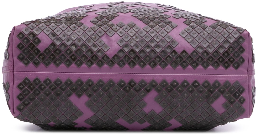 Bottega Veneta Vitello Mosaico Laque Tote Paars