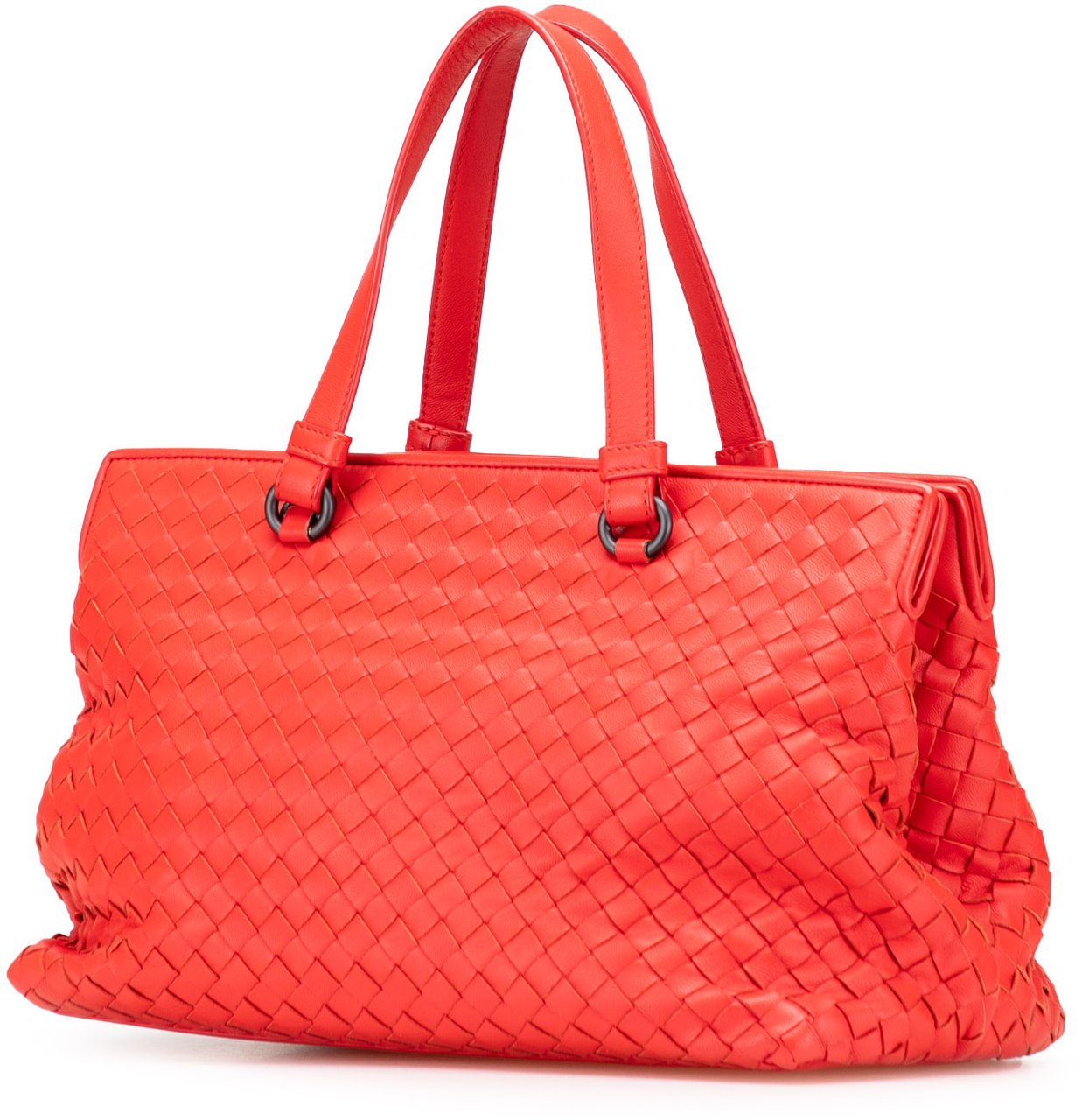 Bottega Veneta Nappa Intrecciato Satchel Rood