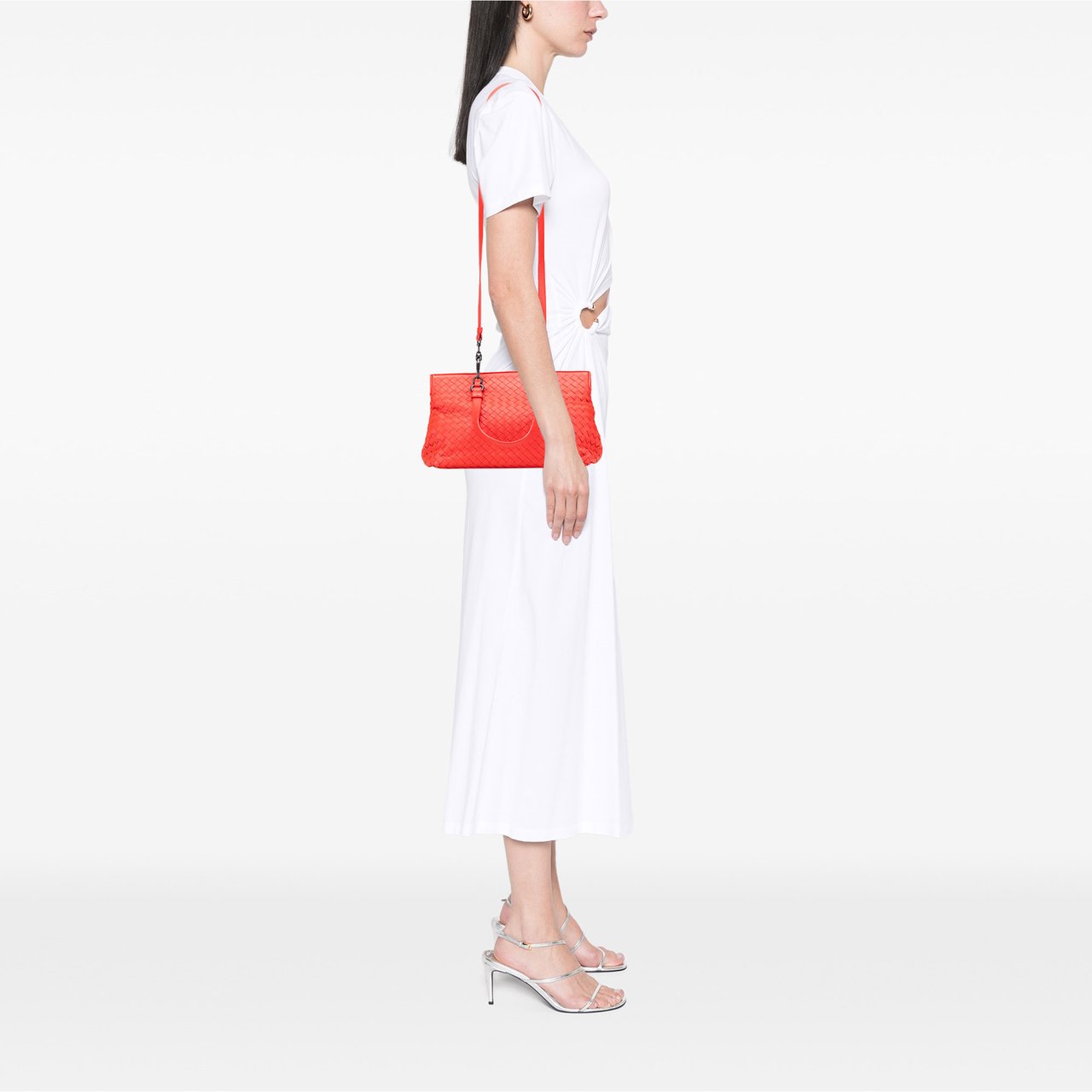 Bottega Veneta Nappa Intrecciato Satchel Rood