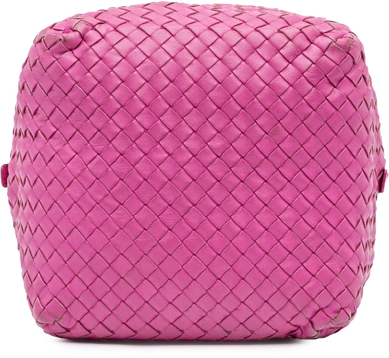 Bottega Veneta Nappa Intrecciato Cube Crossbody Roze