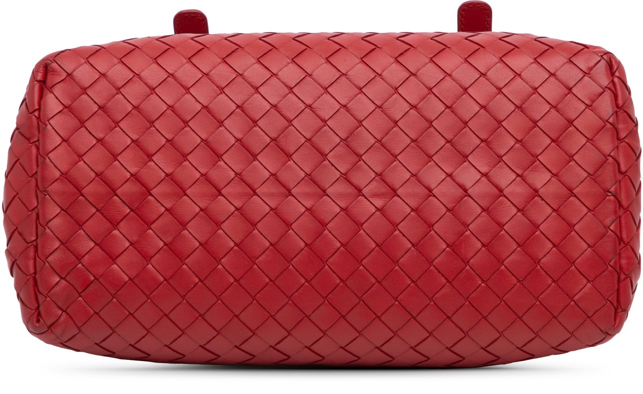 Bottega Veneta Small Nappa Intrecciato Roma Satchel Rood