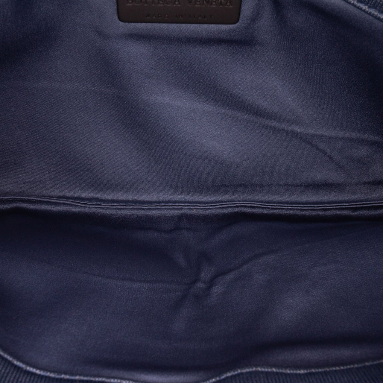Bottega Veneta Canvas Intrecciato Buckle Flap Handbag Blauw