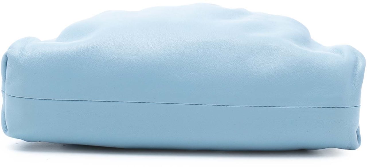 Bottega Veneta Lambskin The Mini Pouch Crossbody Blauw