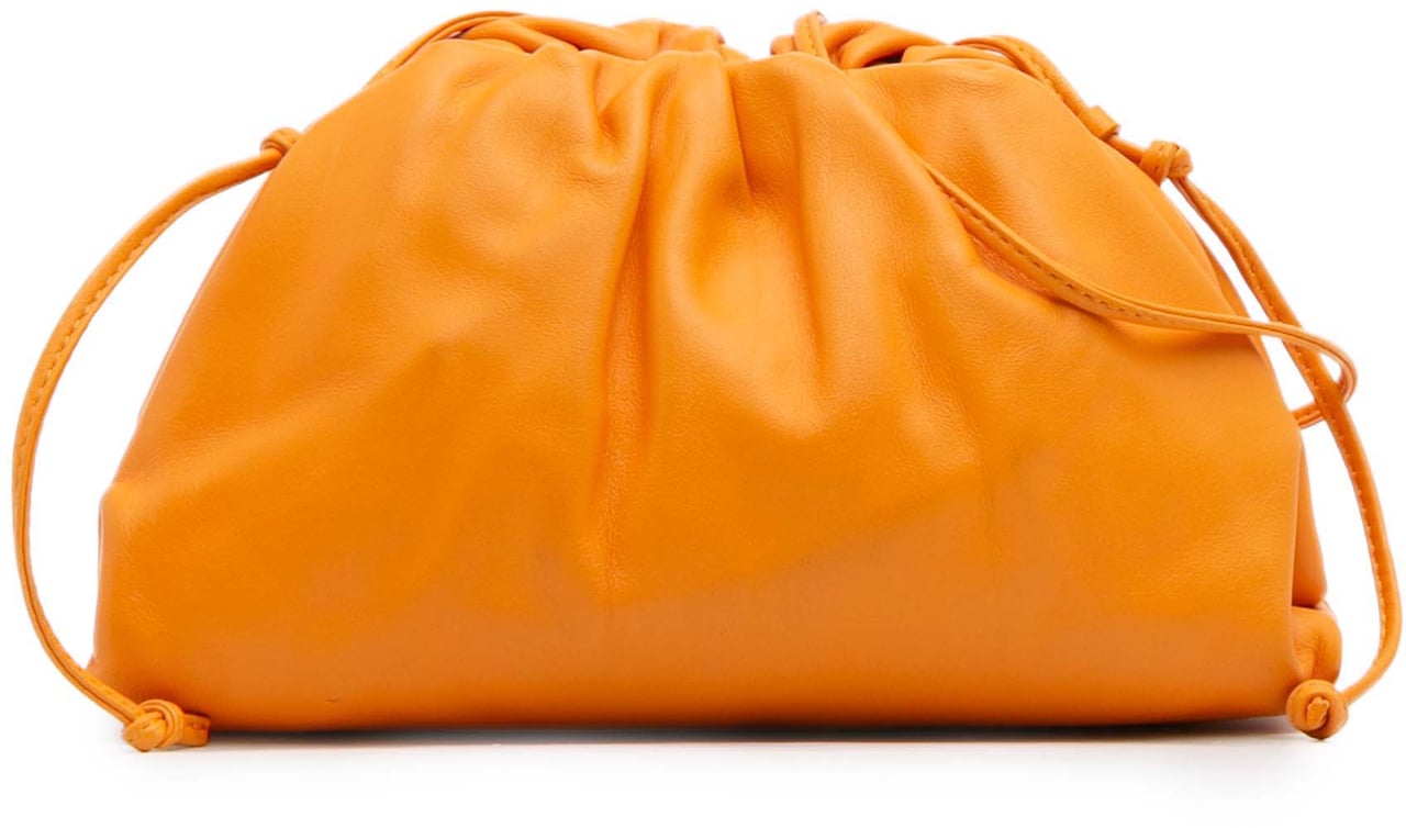 Bottega Veneta Lambskin The Mini Pouch Crossbody Oranje