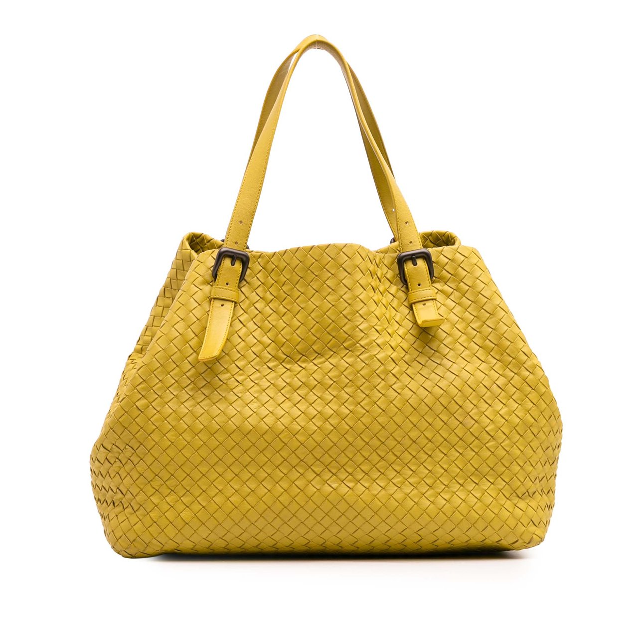 Bottega Veneta Large Nappa Intrecciato Cesta Tote Geel