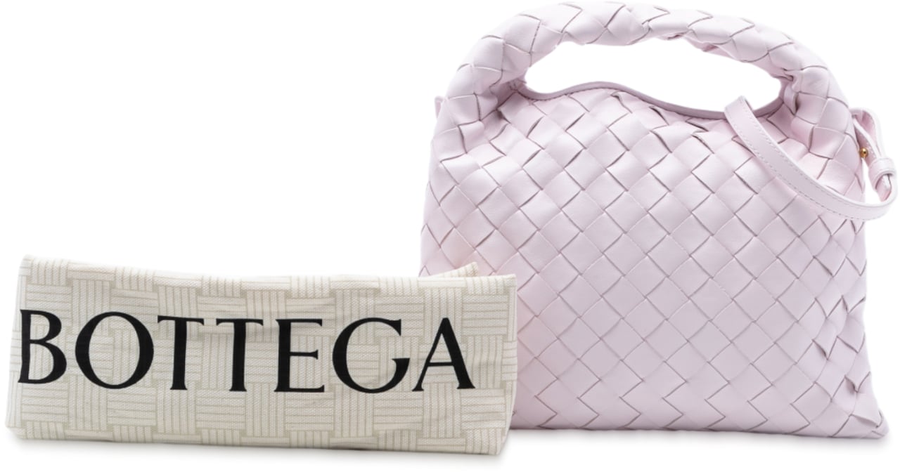 Bottega Veneta Mini Calfskin Intrecciato Hop Satchel Roze