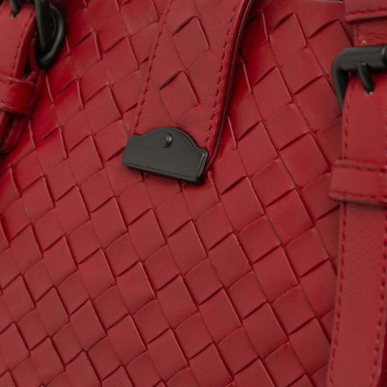 Bottega Veneta Small Nappa Intrecciato Roma Satchel Rood