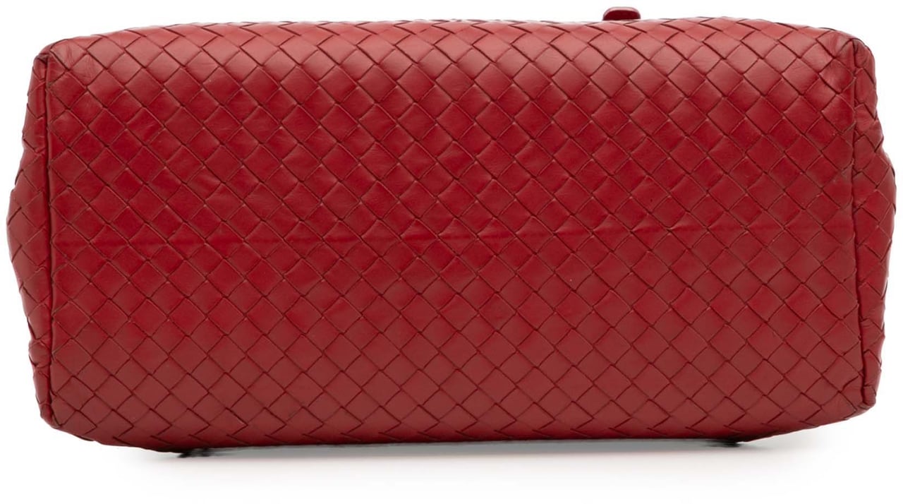 Bottega Veneta Small Nappa Intrecciato Roma Satchel Rood